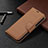 Coque Portefeuille Livre Cuir Etui Clapet pour Apple iPhone 13 Pro Marron Petit