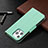 Coque Portefeuille Livre Cuir Etui Clapet pour Apple iPhone 13 Pro Max Cyan Petit