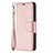 Coque Portefeuille Livre Cuir Etui Clapet pour Apple iPhone 13 Pro Max Or Rose Petit