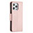 Coque Portefeuille Livre Cuir Etui Clapet pour Apple iPhone 13 Pro Max Or Rose Petit