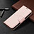 Coque Portefeuille Livre Cuir Etui Clapet pour Apple iPhone 13 Pro Max Or Rose Petit