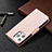 Coque Portefeuille Livre Cuir Etui Clapet pour Apple iPhone 13 Pro Max Or Rose Petit