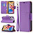 Coque Portefeuille Livre Cuir Etui Clapet pour Apple iPhone 13 Pro Max Violet Petit