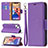 Coque Portefeuille Livre Cuir Etui Clapet pour Apple iPhone 13 Violet Petit