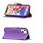 Coque Portefeuille Livre Cuir Etui Clapet pour Apple iPhone 13 Violet Petit