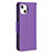 Coque Portefeuille Livre Cuir Etui Clapet pour Apple iPhone 13 Violet Petit