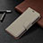 Coque Portefeuille Livre Cuir Etui Clapet pour Apple iPhone 14 Gris Petit