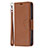 Coque Portefeuille Livre Cuir Etui Clapet pour Apple iPhone 14 Marron Petit