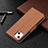 Coque Portefeuille Livre Cuir Etui Clapet pour Apple iPhone 14 Marron Petit