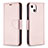 Coque Portefeuille Livre Cuir Etui Clapet pour Apple iPhone 14 Or Rose