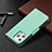 Coque Portefeuille Livre Cuir Etui Clapet pour Apple iPhone 14 Pro Cyan Petit