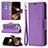 Coque Portefeuille Livre Cuir Etui Clapet pour Apple iPhone 14 Pro Max Violet Petit