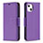 Coque Portefeuille Livre Cuir Etui Clapet pour Apple iPhone 14 Violet