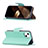 Coque Portefeuille Livre Cuir Etui Clapet pour Apple iPhone 15 Cyan Petit