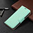 Coque Portefeuille Livre Cuir Etui Clapet pour Apple iPhone 15 Cyan Petit