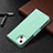 Coque Portefeuille Livre Cuir Etui Clapet pour Apple iPhone 15 Cyan Petit