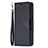 Coque Portefeuille Livre Cuir Etui Clapet pour Apple iPhone 15 Noir Petit