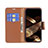 Coque Portefeuille Livre Cuir Etui Clapet pour Apple iPhone 15 Plus Marron Petit