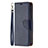 Coque Portefeuille Livre Cuir Etui Clapet pour Apple iPhone 15 Pro Bleu Royal Petit