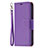 Coque Portefeuille Livre Cuir Etui Clapet pour Apple iPhone 15 Violet Petit