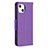 Coque Portefeuille Livre Cuir Etui Clapet pour Apple iPhone 15 Violet Petit