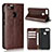 Coque Portefeuille Livre Cuir Etui Clapet pour Asus Zenfone Max Plus M1 ZB570TL Marron