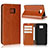 Coque Portefeuille Livre Cuir Etui Clapet pour Asus ZenFone V V520KL Orange