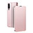 Coque Portefeuille Livre Cuir Etui Clapet pour Huawei P Smart Pro (2019) Or Rose