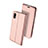 Coque Portefeuille Livre Cuir Etui Clapet pour Huawei Y7 Prime (2019) Or Rose