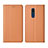 Coque Portefeuille Livre Cuir Etui Clapet pour Nokia C3 Orange