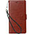 Coque Portefeuille Livre Cuir Etui Clapet pour Nokia X3 Marron