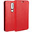 Coque Portefeuille Livre Cuir Etui Clapet pour Nokia X6 Rouge