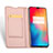 Coque Portefeuille Livre Cuir Etui Clapet pour OnePlus 6T Or Rose