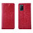 Coque Portefeuille Livre Cuir Etui Clapet pour Oppo A52 Rouge