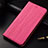 Coque Portefeuille Livre Cuir Etui Clapet pour Oppo Find X Super Flash Edition Rose Rouge