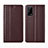 Coque Portefeuille Livre Cuir Etui Clapet pour Realme Q2 5G Marron