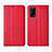 Coque Portefeuille Livre Cuir Etui Clapet pour Realme Q2 5G Rouge