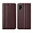 Coque Portefeuille Livre Cuir Etui Clapet pour Realme Q2 Pro 5G Marron