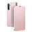 Coque Portefeuille Livre Cuir Etui Clapet pour Realme X2 Or Rose