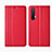 Coque Portefeuille Livre Cuir Etui Clapet pour Realme X50t 5G Rouge