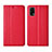 Coque Portefeuille Livre Cuir Etui Clapet pour Realme X7 5G Rouge