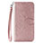 Coque Portefeuille Livre Cuir Etui Clapet pour Samsung Galaxy A51 5G Or Rose