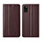 Coque Portefeuille Livre Cuir Etui Clapet pour Samsung Galaxy M51 Marron