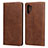 Coque Portefeuille Livre Cuir Etui Clapet pour Samsung Galaxy Note 10 Plus 5G Marron