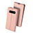 Coque Portefeuille Livre Cuir Etui Clapet pour Samsung Galaxy S10 Plus Or Rose