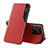 Coque Portefeuille Livre Cuir Etui Clapet Q02H pour Xiaomi Redmi 10 India Rouge