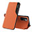 Coque Portefeuille Livre Cuir Etui Clapet Q02H pour Xiaomi Redmi Note 11 4G (2021) Orange