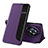 Coque Portefeuille Livre Cuir Etui Clapet QH1 pour Huawei Honor Magic3 Pro 5G Violet