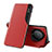 Coque Portefeuille Livre Cuir Etui Clapet QH1 pour Huawei Honor Magic6 Lite 5G Rouge