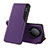 Coque Portefeuille Livre Cuir Etui Clapet QH1 pour Huawei Honor Magic6 Lite 5G Violet